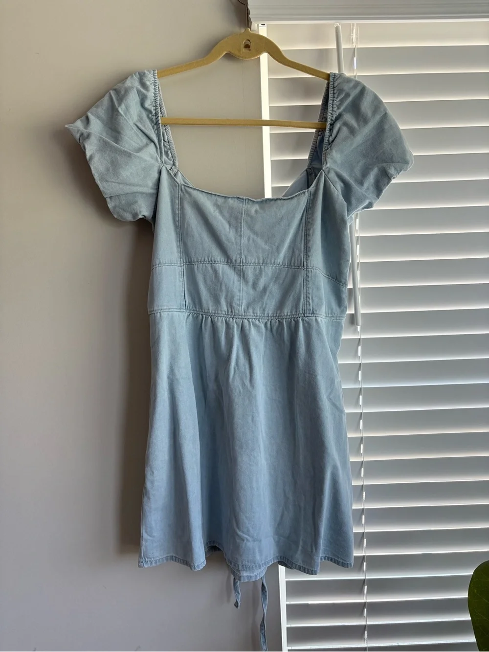 Show Me Your MuMu Smitten Babydoll Dress - Sky Blue Denim - Picture 2 of 3